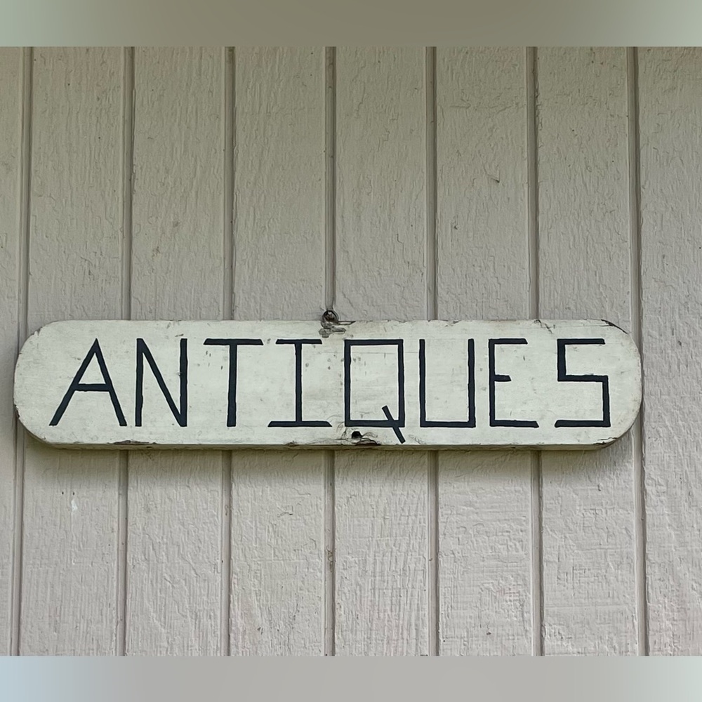 Old Wood ANTIQUES SIGN New England